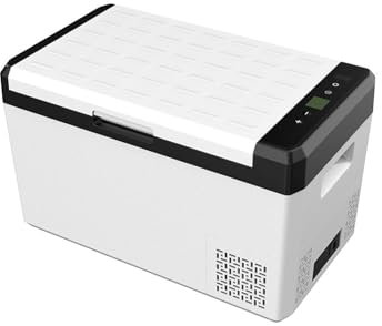 JXUFGYES Refrigerador Coche de 25 litros, Refrigerador de Compresor Universal de 12 V/24 V/220 V, Refrigerador PortáTil Coche para CamióN, Furgoneta, RV, Camper, SUV Hogar Camping Viajes