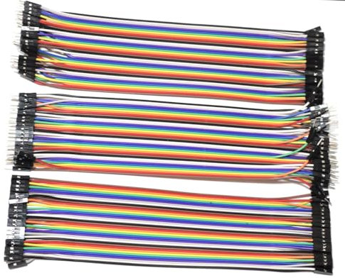 Cationplex 120pcs Multicolored 20cm, Dupont Wire M/F, M/M, F/Female Jumper Wire (Cationplex 120pcs Multicolored, Dupont Wire M/F, M/M, F/Female Breadboard Jumper Wires)