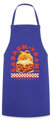 Spreadshirt Garfield Lasagn-Yeah Witziges Wortspiel-Design Kochschürze, One size, Royalblau
