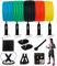 HIITLION Bandas elasticas Fitness + Cuerda de Saltar - Set de Resistencia con 5 Diferentes Niveles de Elasticos Fitnes musculacion - Banda Elastica Fitness para Entrenamiento - Gym en casa