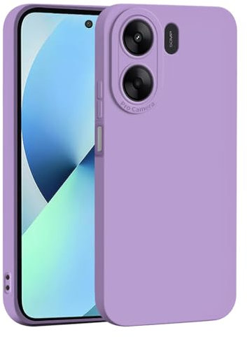 SEAHAI Case for Xiaomi Redmi 13C / POCO C65, Ultra Thin Premium Soft Silicone Phone Cover with Thickened Camera Protection Design, Shockproof TPU Bumper Fashion Case Cover - Purple