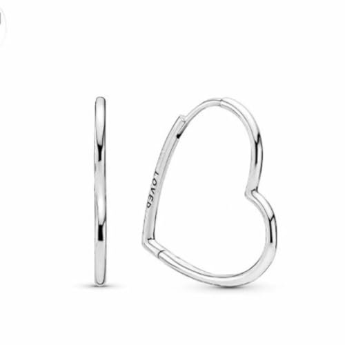 Ohrringe für Damen, 925 Sterling Silber Schmuck mit Herz Liebe Kristallen, Weihnachten Geburtstag Geschenke für Frau Freundin (Große Liebe)