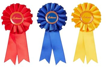 LeMieux Toy Pony Rosette Pack - Set of Three Satin Winner Rosettes - Congratulate Your Toy Pony - Suitable for Ages 3+