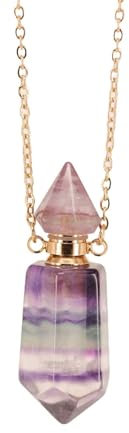 TAKOXIA Oil Diffuser Bottle Pendant Necklace Stainless Steel Chain Choker for Women Adjustable Length Neckchain Party Jewelry