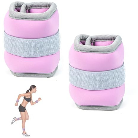 Gewichte für Beine und Arme, Ankle Weights Einstellbar, Gewichtsmanschetten Fuß Hand und Fuß Universal, Fußgewichte für Das Fitnessstudio und zu Hause, Handgelenk Gewichte, 0,25 Kg * 2