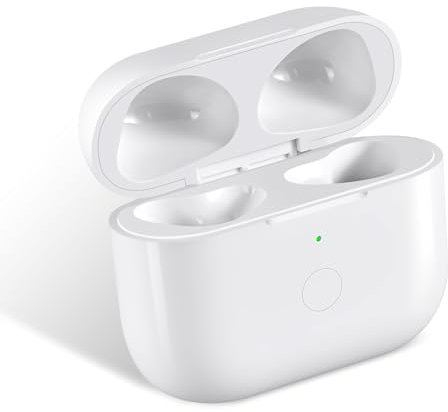Custodia di ricarica wireless compatibile con AirPod 4, Air Pod 4a generazione, custodia di ricambio con sincronizzazione accoppiamento Bluetooth, bianco (da USB-C)