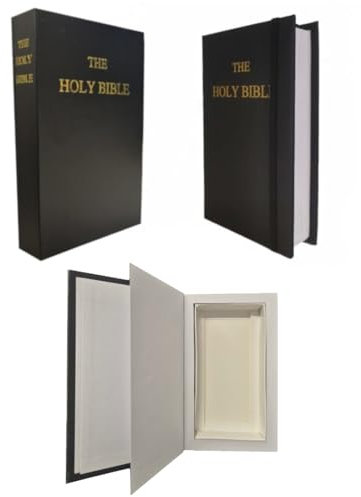 Novelty Bible Stash Box | Holy Bible with Secret Compartment | Red Dwarf Missing First Page -