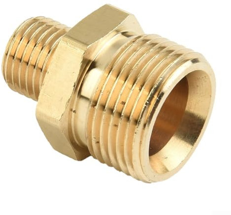Brass High Pressure Washer Adapter M22 Male to M22 15mm Male Quick Connect Coupler with 1/4 Inch Connector for Garden Hose Pipe Pressure Cleaning Equipment