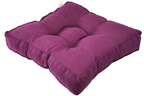 Großes Bodenkissen, quadratisch, Leinen, Sitzkissen für Yoga, Wohnzimmer, Balkon, Outdoor, Büro, Sofa, Stuhl, 45 cm, Komfort und Stil