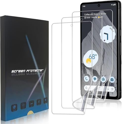 zonyee 3 Stück Schutzfolie für Google Pixel 8 Pro, [Nicht Glas] TPU Displayschutzfolie für Pixel 8 Pro-6.7 Screen Protector, Anti-Bläschen Klar HD Weich Hydrogel Folie, Fingerabdruck-ID Unterstützen