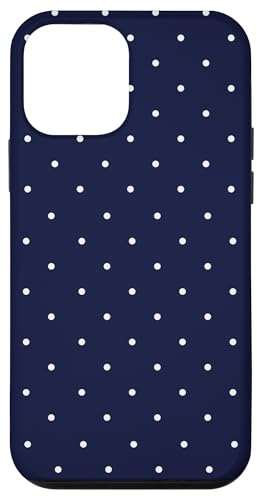 Navy Blue Polka Dots Aesthetic Polkadots Minimalist Women Hülle für iPhone 12 mini