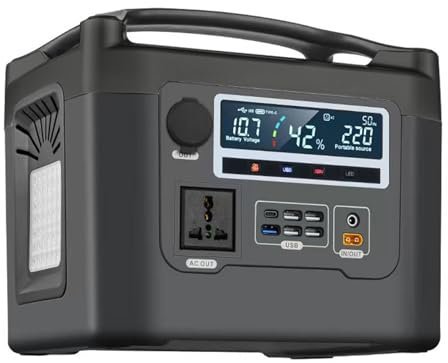 HTDRE Generatore Esterno 220V 800W 240.000 mAh Batteria al Litio Portatile ad Alta capacità per Auto a Guida autonoma, stallo per Tour, Auto di Emergenza, Uso Domestico