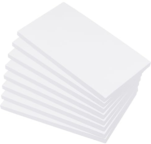 CHUENKUK 8 Stück Notizblock A6, 800 Blatt 9,5 x 17,5 cm Kellnerblöcke Weiß, 100 Blatt Pro Block, Blanko Schreibblock für Büro, Das Restaurant Kellner