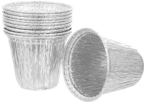 Artibetter 10 X Fetteimer-Einsätze Silber Hohe Temperaturbeständigkeit | Silber, Hohe Temperaturbeständigkeit, Vertieftes Design, Tragbarer Komfort, Vielseitige Anwendung