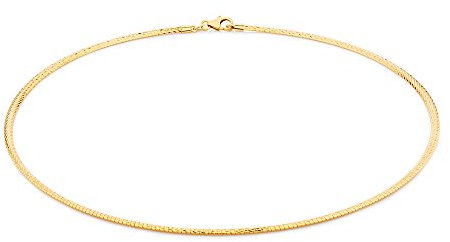 COZMOS Feine Halsreif Omegakette Collier Halskette Silberkette Kette 925 Silber Sterling 18K Goldkette Gold Kette vergoldet 2mm - 30, 35, 40, 45, 50, 55, 60cm