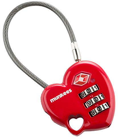 munkees TSA Schloss, Padlock, Zahlenschloss, Lock, Travel Accessoires, Kofferschloss, 3606