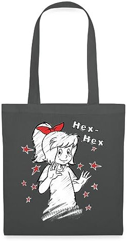 Spreadshirt Bibi Blocksberg Hex Hex Hexspruch Zauberspruch Stoffbeutel, One size, Graphite