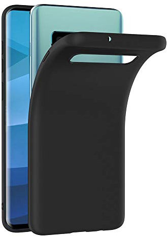AICEK Compatible avec Samsung Galaxy S10, Coque, Silicone Coque Housse Silicone Etui Case Noir