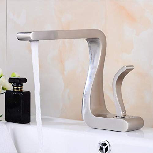 Waschtischarmaturen YHSGY Waschbecken Wasserhahn Schwarz Messing Retro Waschbecken Wasserhahn Einhebel Einzigartiges Design Heißen Und Kalten Waschbecken Wasserhahn