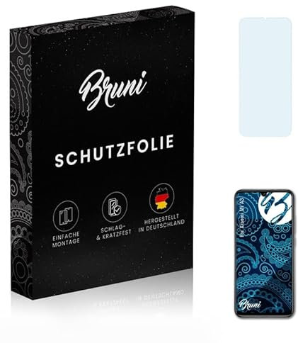 Bruni Película Protectora compatible con Xiaomi Mi A3 Protector Película, claro Lámina Protectora (2X)