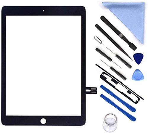 E-Soul - Kit di Riparazione digitalizzatore per iPad 9.7 2018 iPad 6 6a Generazione A1893 A1954 Touch Screen Digitizer Sostituzione (Senza Pulsante Home, LCD) + Adesivo preinstallato + Strumenti