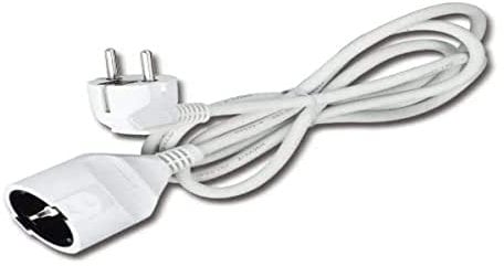 PRENDELUZ - Verlängerungskabel (1 Meter), robust, weiß, Verlängerungskabel 16 A, max. 3680 W