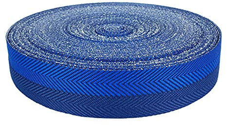 Teppicheinfassband Abschlussband Einfassband Klebeband zum Aufbügeln Klebe Saumband Fischgrätmuster Zweifarbig Teppich Polstermöbel Autopolsterung 40mm Breite x 500cm Marineblau - Blau