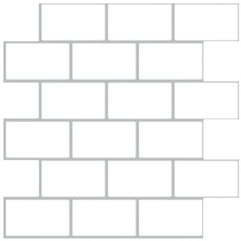 WoStick 10-Sheets 3D Self-Adhesive Wall Tiles, 1.6mm Thickness Peel & Stick, Metro Subway Tiles for Kitchen & Bathroom (30.5cm x 30.5cm)