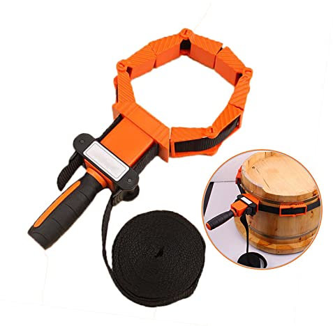 Wood Strap Clamp,4M Nylongurt Bandzwinge Band Strap Clamp Ratsche Corner Mitre Vise Rahmen Bandspanner für Bilderrahmen Holzbearbeitungswerkzeug,Schublade