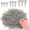 Bymivofun 300 Viti ad Occhiello, 4/5/6 mm, Occhi a Vite Ganci, per Resina, Gioielli, Perline, Installazione