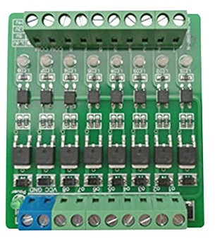 Mosfet Treibermodul, 8-Kanal SPS Verstärkerplatine Treiberplatine DC 3.3V/DC 5V Optokoppler Isolations DC Verstärkung