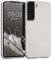 kwmobile Case kompatibel mit Samsung Galaxy S22 Hülle - Schutzhülle aus Silikon metallisch schimmernd - Handyhülle Metallic Silber