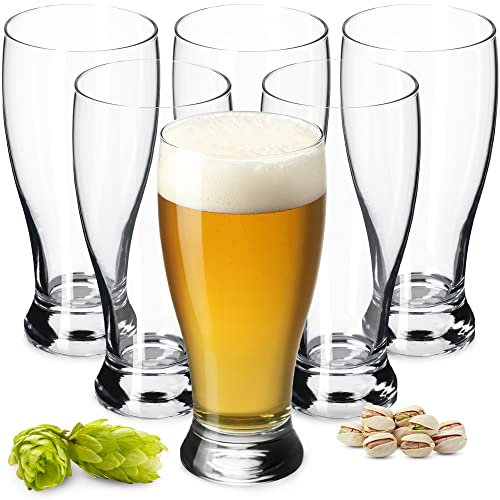 KADAX Biergläser Set, 565 ml, Biertulpen aus Glas, Biergläser für Pils, Helles, Weizen & Craft Beer, Bierglas, Bierkrug, Gläser für Bier, Weizenbiergläser (6 Stück)