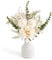 Mkono Artificial Flowers in Ceramic Vase Fake Plants for Home Decor Silk Flower Arrangements Indoor Dining Coffee Table Decor for Living Room Wedding Party Decoration