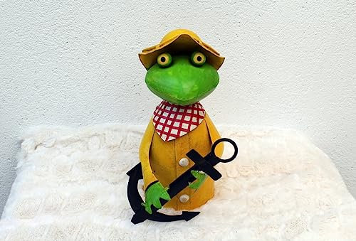 Gwenys Haus Zaunhocker Frosch mit Anker