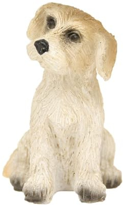 FADEDA Hund sitzend/Höhe:4 cm/handbemalt/detailgetreue Krippen Figuren - Weihnachten Tisch Dekoration Krippe Zubehör