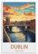 PuPLuM Dublin Irland Vintage-Reiseposter, Landschaft, 20 x 30 cm, Leinwand-Kunst-Poster für Wohnzimmer, Dekoration, Gemälde für Heimdekoration