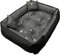 Dogs4Life New Hundebett XXL | Hundebett groß Hunde | Hundebett mittelgroße Hunde | Hundebett kleine Hunde | Hundekissen | Outdoor Hundebett | Wasserabweisend (L, Aschgrau mit Silb. Pfoten)