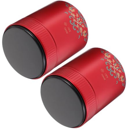 Tarro de almacenamiento de alimentos, 2 unidades, hermético, para té, café, granos, té, latas de metal para té, latas vacías, latas de metal, latas de caramelo, latas de azúcar, recipiente de azúcar,