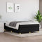 SECOLI Boxspringbett 140x200 ohne kopfteil mit matratze Polsterbett 140x200 Bett 140x200 mit matratze und lattenrost Jugendbett 140x200 -Schwarz-140 x 200 cm