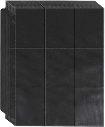 Raccoglitore Carte Collezionabili, 900 Tasche Binder Album Carte 50 Pagine per 18-Tasche, Buste per Carte Trading Card Sleeves Fogli per Raccoglitore ad Anelli A4 Binder Photo Card Collezion