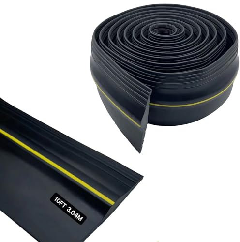 Guarnizioni per porte di garage, guarnizioni per soglie di garage da 3.04metri, guarnizioni per pavimenti di porte di garage, ideali per mantenere il garage pulito e asciutto! ! (3m-Schwarz)