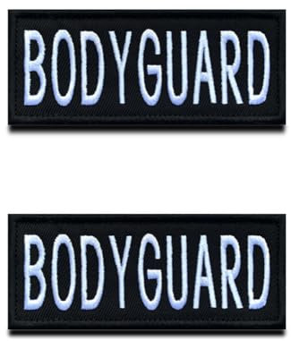 2 St. BODYGUARD Taktisch Dog Emblem Bestickter Gestickt Abzeichen Service Hund Westen/Geschirre Militär Tiere Patch für Mittelgroße und Große Hunde Weste Harness Kleidung