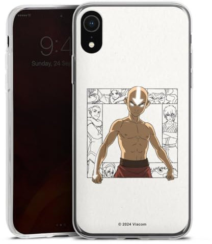 Slim Case extra dünn kompatibel mit Apple iPhone Xr Silikon Handyhülle transparent Hülle Avatar - Der Herr der Elemente Offizielles Lizenzprodukt Aang