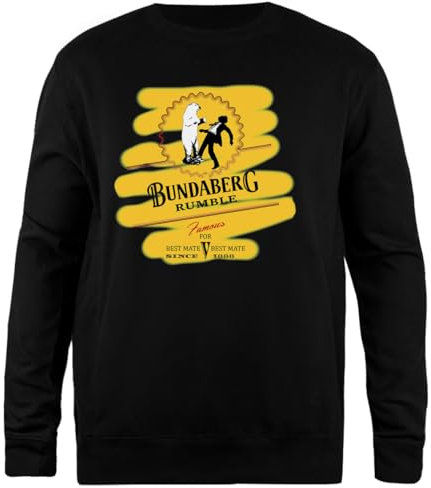 Pinitotee Bundaberg Rumble Schwarzer Unisex-Pullover Mit Rundhalsausschnitt