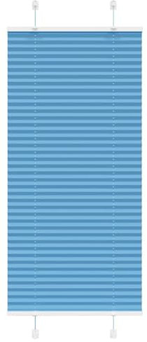 vidaXL Plissee Blau 60x150 cm Stoffbreite 59,4 cm Polyester, Faltrollo, Klemmfix, Plisseerollo, Jalousie, Rollo, Plisseerollo für Fenster