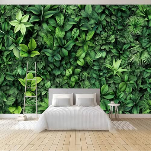 Fototapete Pflanzen PVC Tapeten Moderne Wandtapete Wohnzimmer Schlafzimmer Grünpflanzen Tapeten Wohnzimmer Jugendzimmer Wanddeko Wandtattoo selbstklebende 250x180cm
