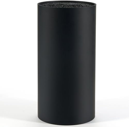 Vonsera Ceppo Coltelli da Cucina, Ceppo Portacoltelli Vuoto con Setole, Porta Coltelli Cucina Senza Coltello, Nero