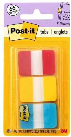 Post-it 686-ryb blank Tab Index blau, rot, gelb Trennblatt Ranking-Ranking – Trennblätter (blank Tab Index, blau, rot, gelb, 25,4 mm, 38 mm)