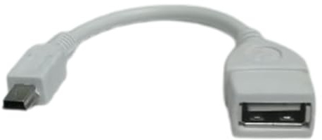 L&C®Mini-B Male USB to Standard-A Female USB 16CM OTG(on-the-go) Adapter Cable